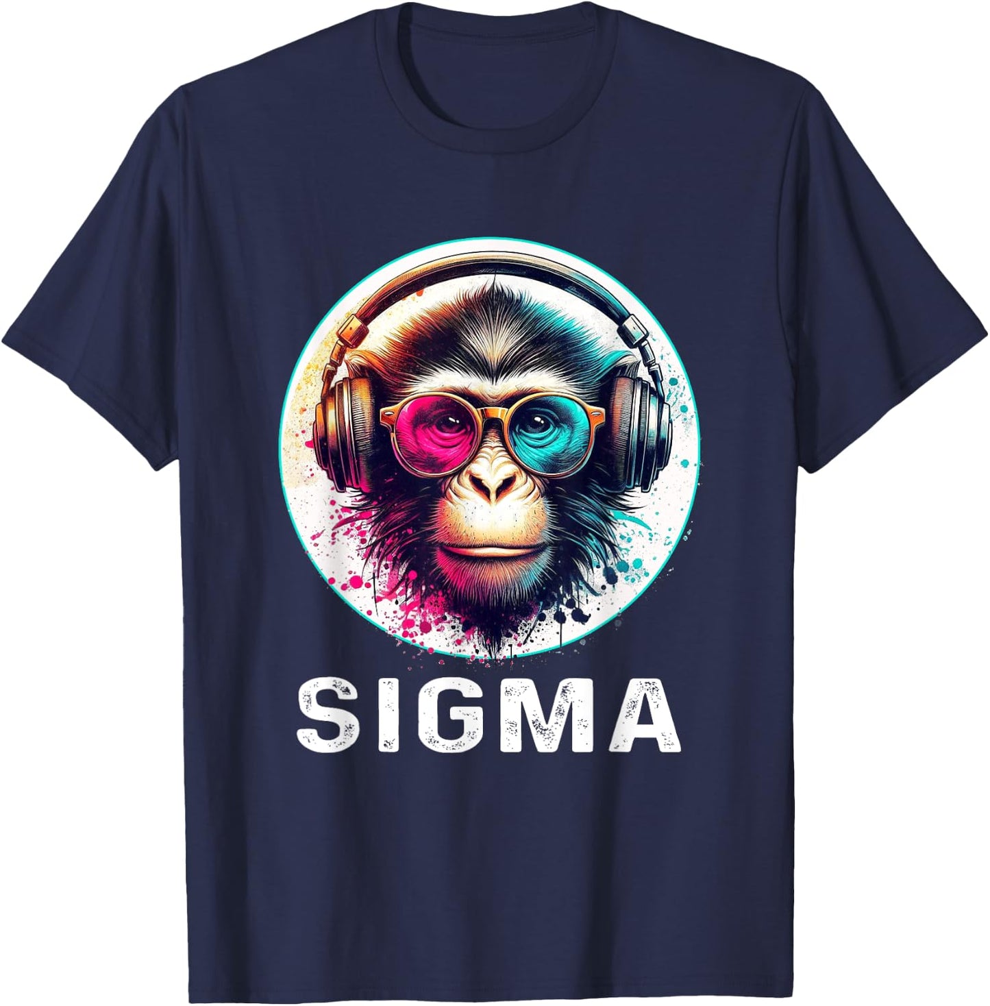 Sigma Meme Shirts Ironic Meme Shirt Monkey Sigma Shirt Meme T-Shirt - T-Shirt | Navy