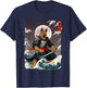 German Shepherd Samurai Japanese Retro Ukiyo-e Warrior Dog T-Shirt - T-Shirt | Navy