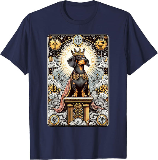 Dachshund tarot card T-Shirt - T-Shirt | Navy