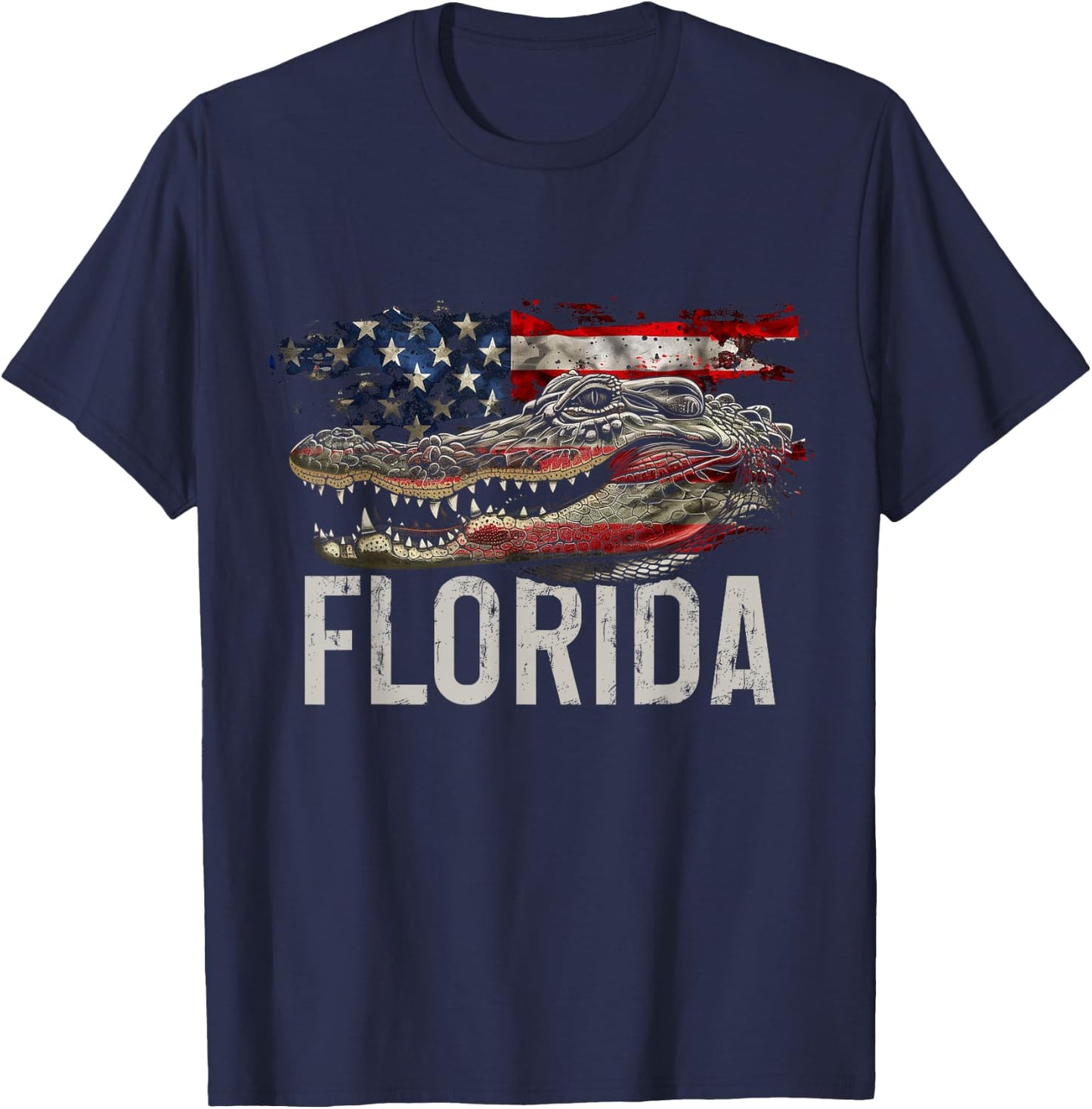 Florida Alligator Funny Everglades National Park Souvenir T-Shirt - T-Shirt | Navy