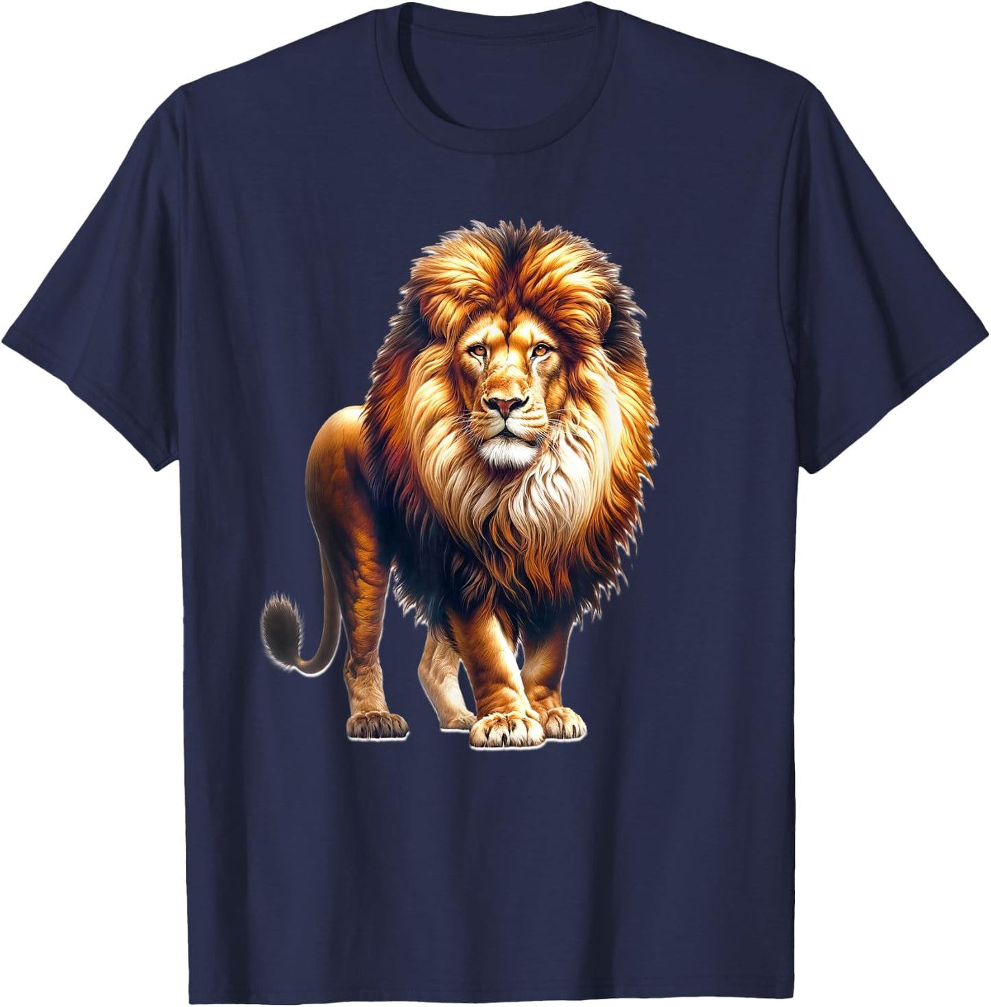 Lion Majestic Kingly T-Shirt - T-Shirt | Navy
