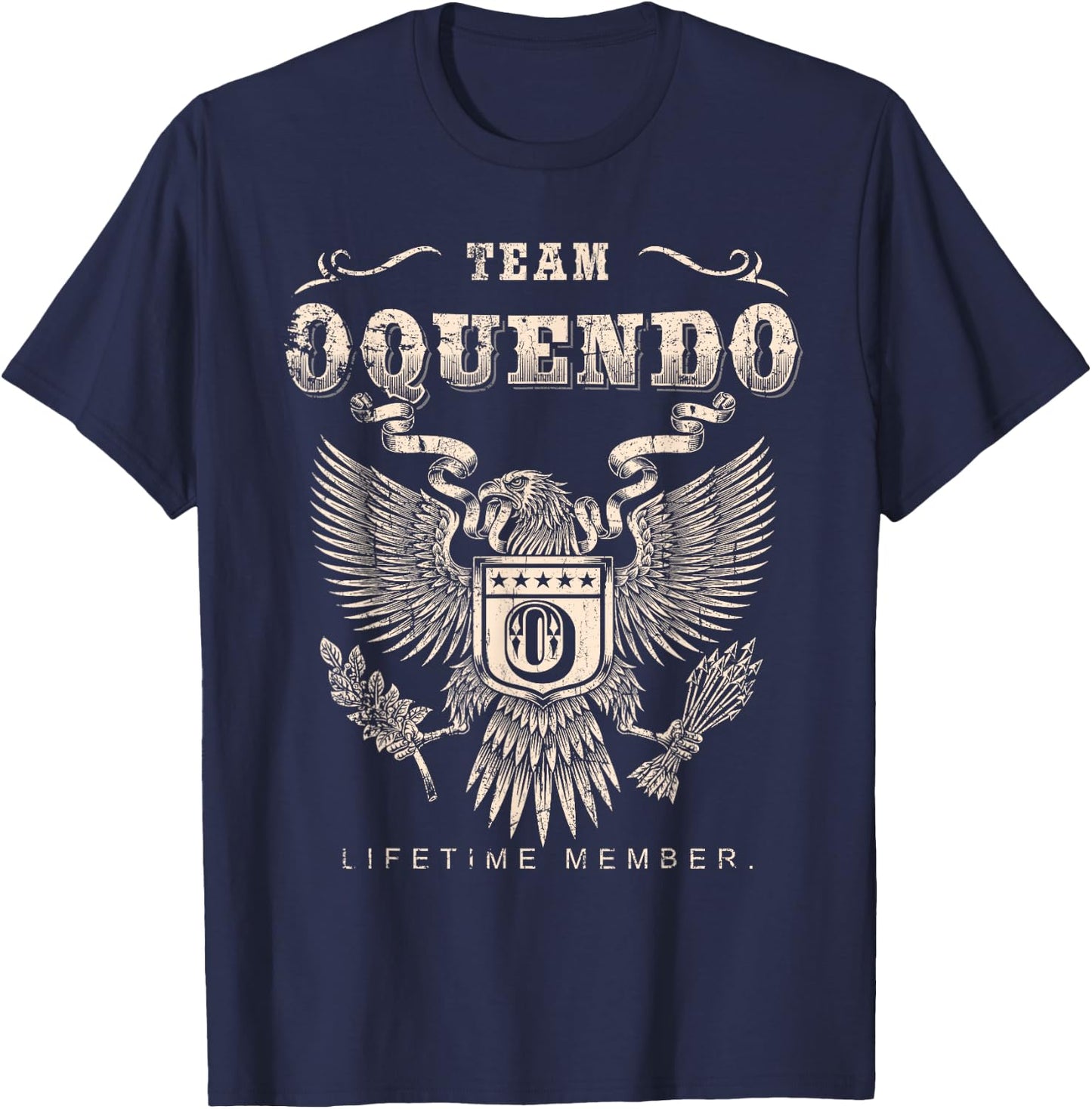 Team OQUENDO Family Name Lifetime Member T-Shirt - T-Shirt | Navy