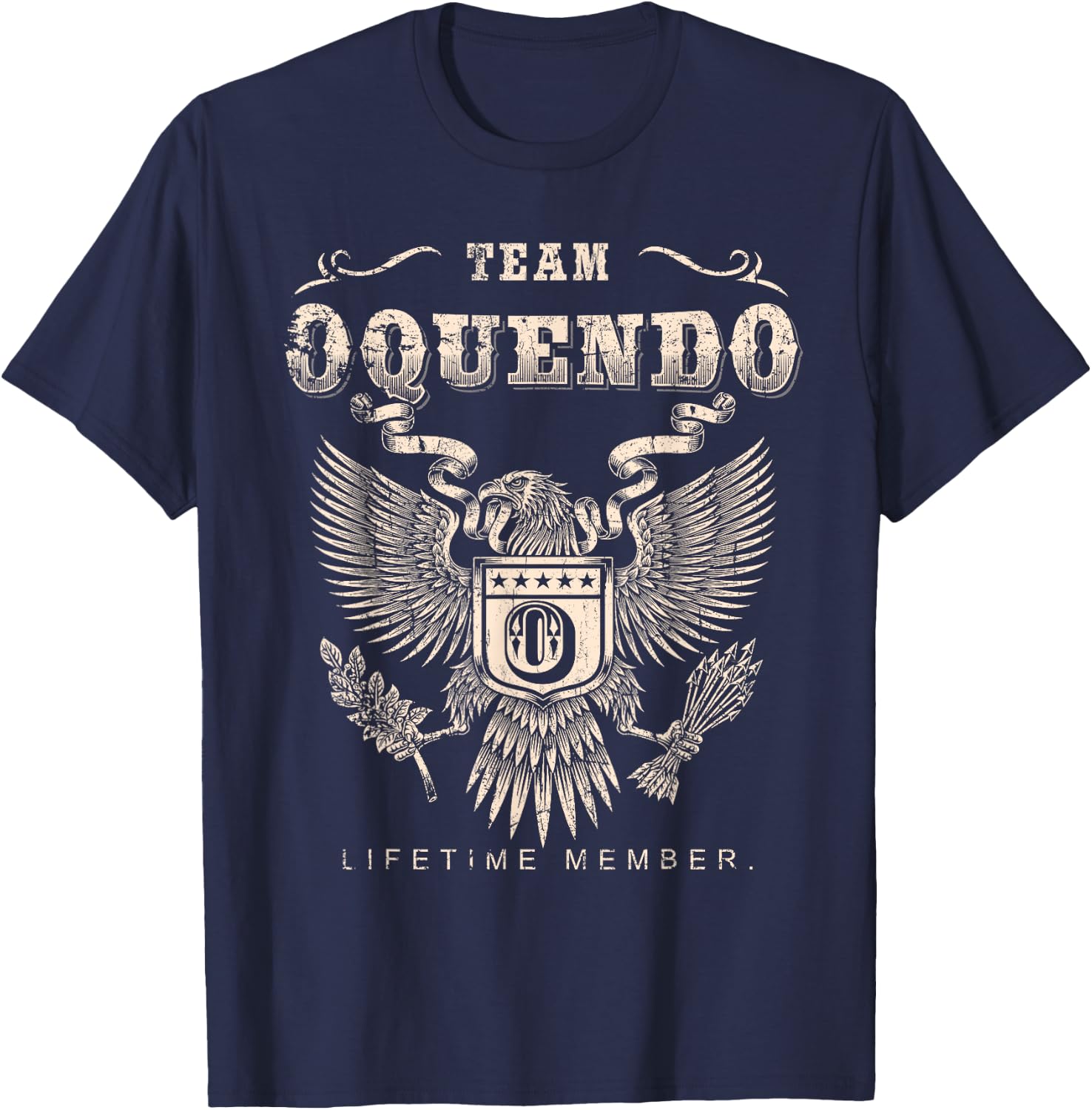Team OQUENDO Family Name Lifetime Member T-Shirt - T-Shirt | Navy