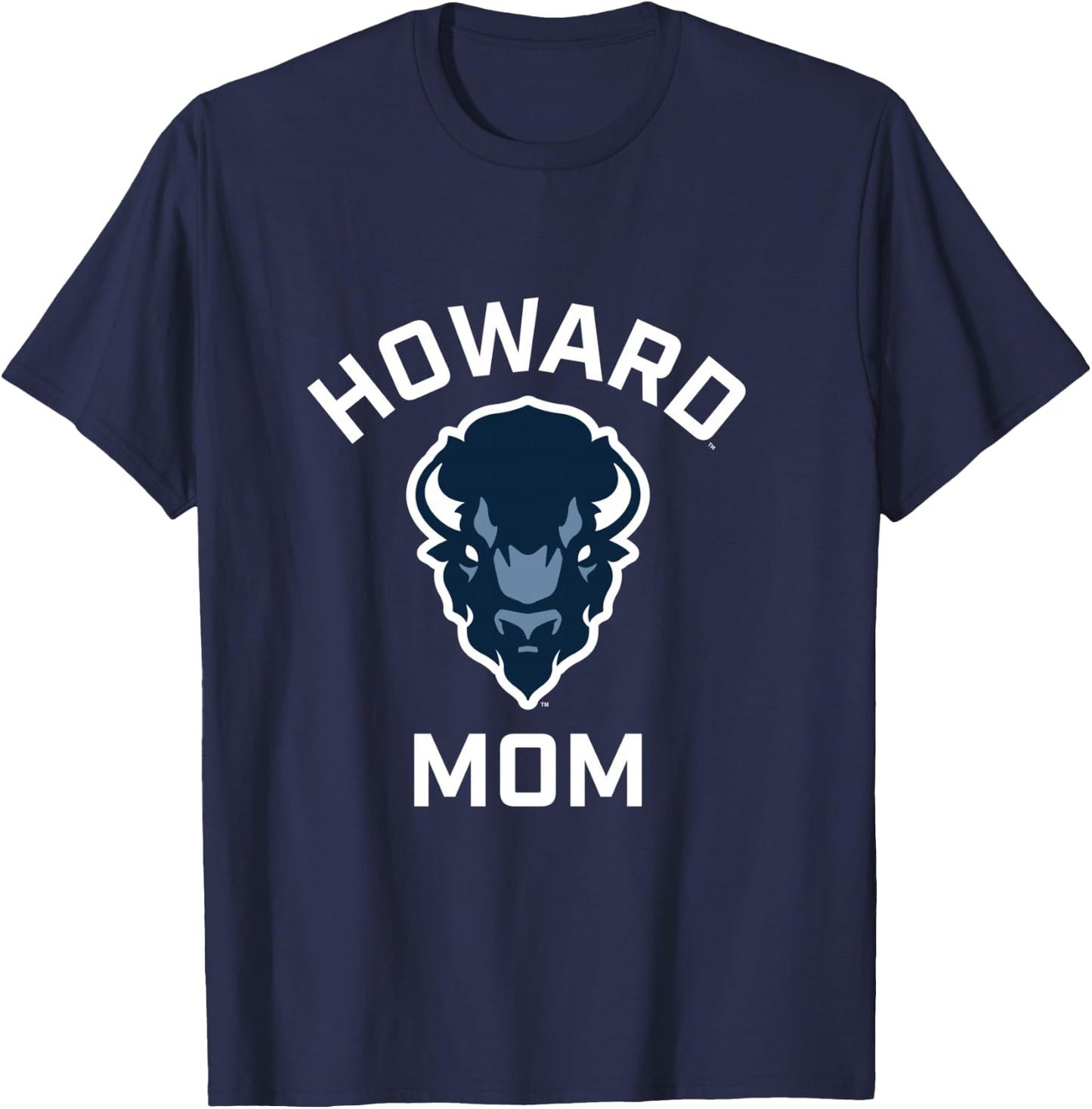 Howard University Bison Arched Mom T-Shirt - T-Shirt | Navy