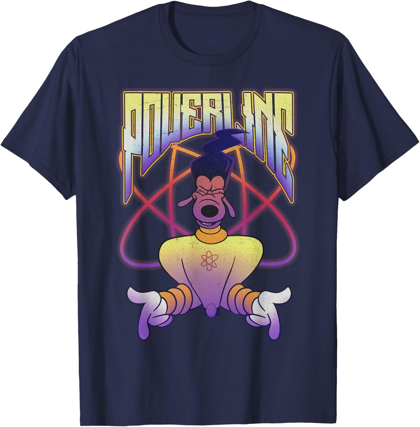 Disney A Goofy Movie Powerline Logo Portrait Short Sleeve T-Shirt - T-Shirt | Navy
