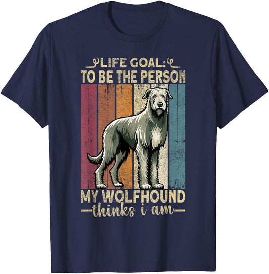 Irish Dog Adoption Pet Accessories Irish Wolfhound T-Shirt - T-Shirt | Navy