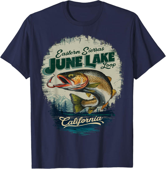 Eastern Sierras June Lake Loop California T-Shirt - T-Shirt | Navy