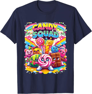 Candyland Party Candy Squad Colorful Candy For Kids Sweetie T-Shirt - T-Shirt | Navy