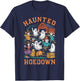 Cowboy Scarecrow Boo Ghost Haunted Hoedown Farm Halloween T-Shirt - T-Shirt | Navy
