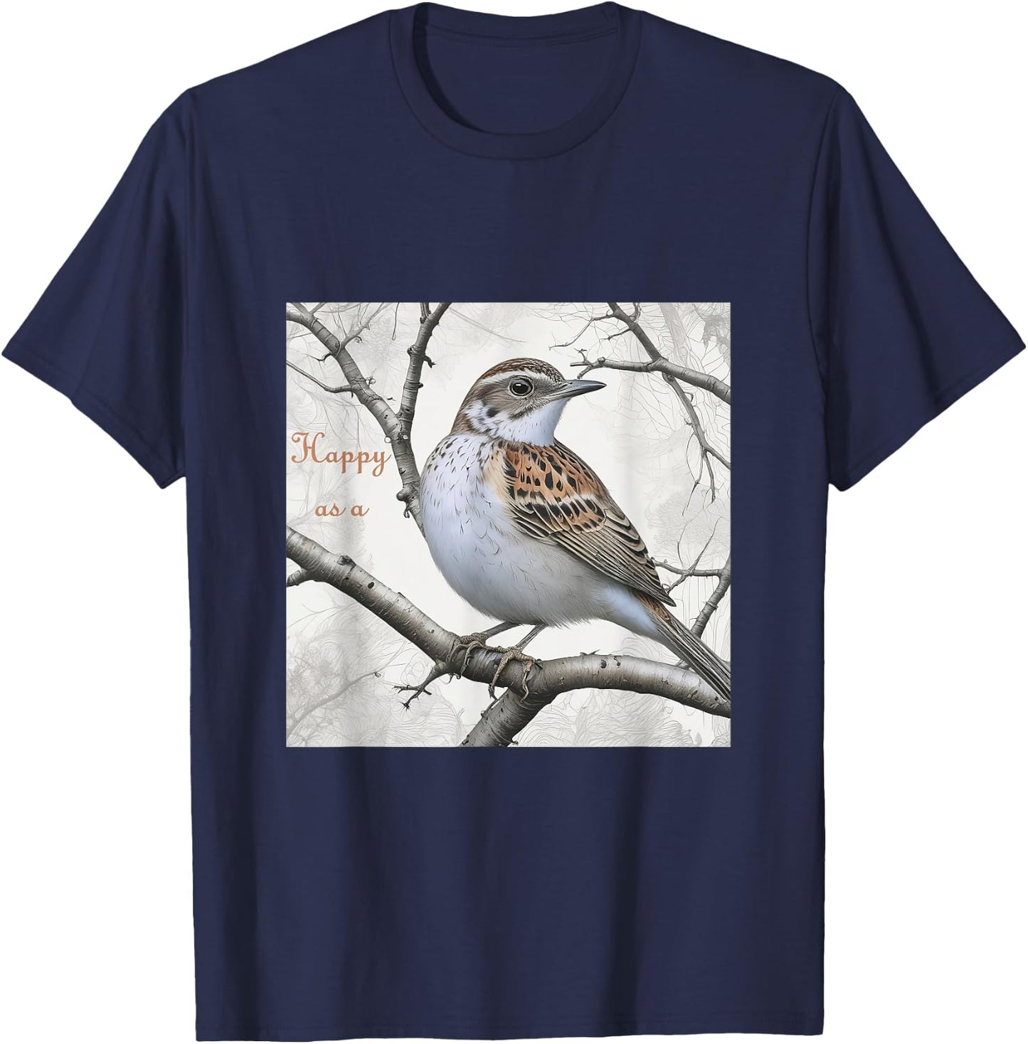 Happy as a lark T-Shirt - T-Shirt | Navy