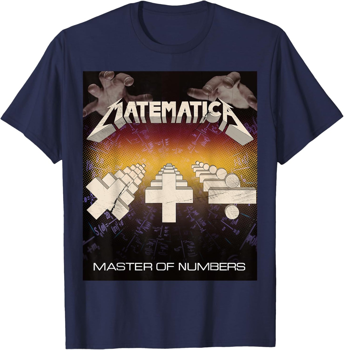 Matematica Master Of Numbers Math Teachers Puppets Parody T-Shirt - T-Shirt | Navy