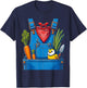 Funny Farmer Costume Halloween Simple Cute Farm Women Men T-Shirt - T-Shirt | Navy
