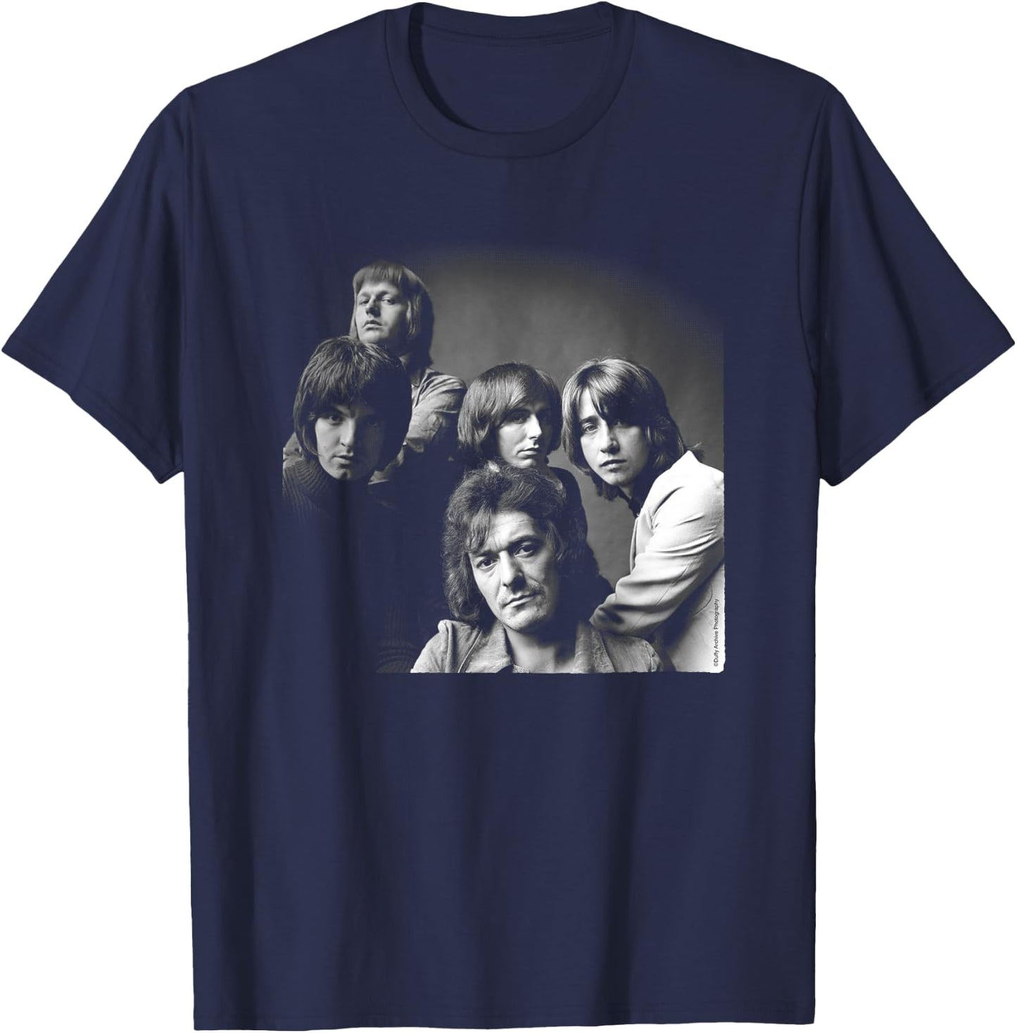 Duffy Archive Photography The Hollies Band Photo 1972 T-Shirt - T-Shirt | Navy