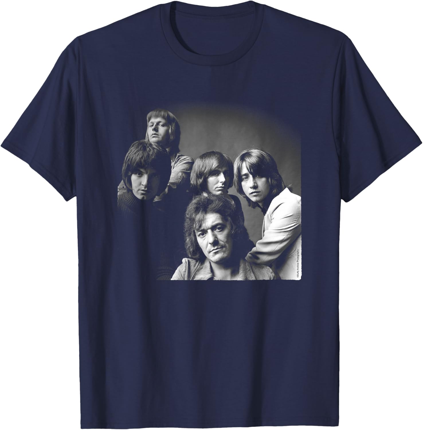 Duffy Archive Photography The Hollies Band Photo 1972 T-Shirt - T-Shirt | Navy