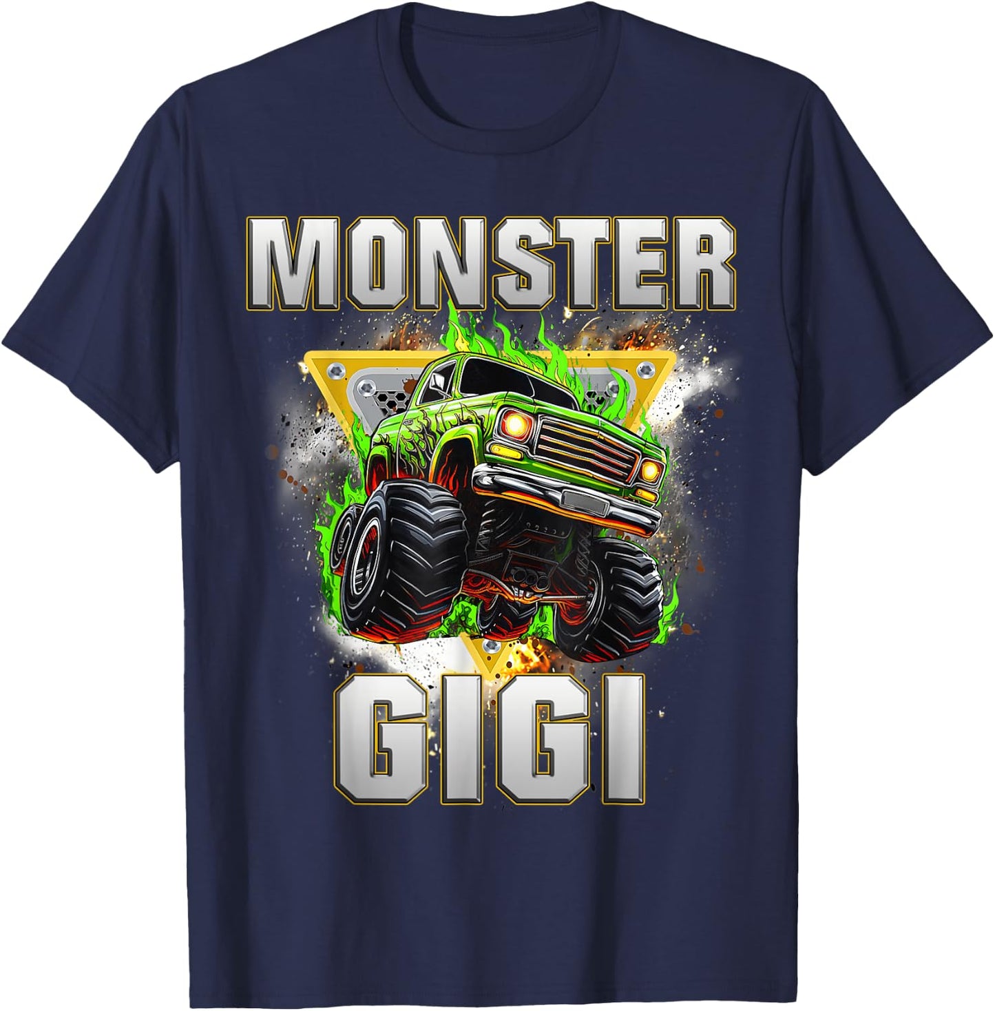Monster Truck Gigi Monster Truck Are My Jam Adults Kids T-Shirt - T-Shirt | Navy