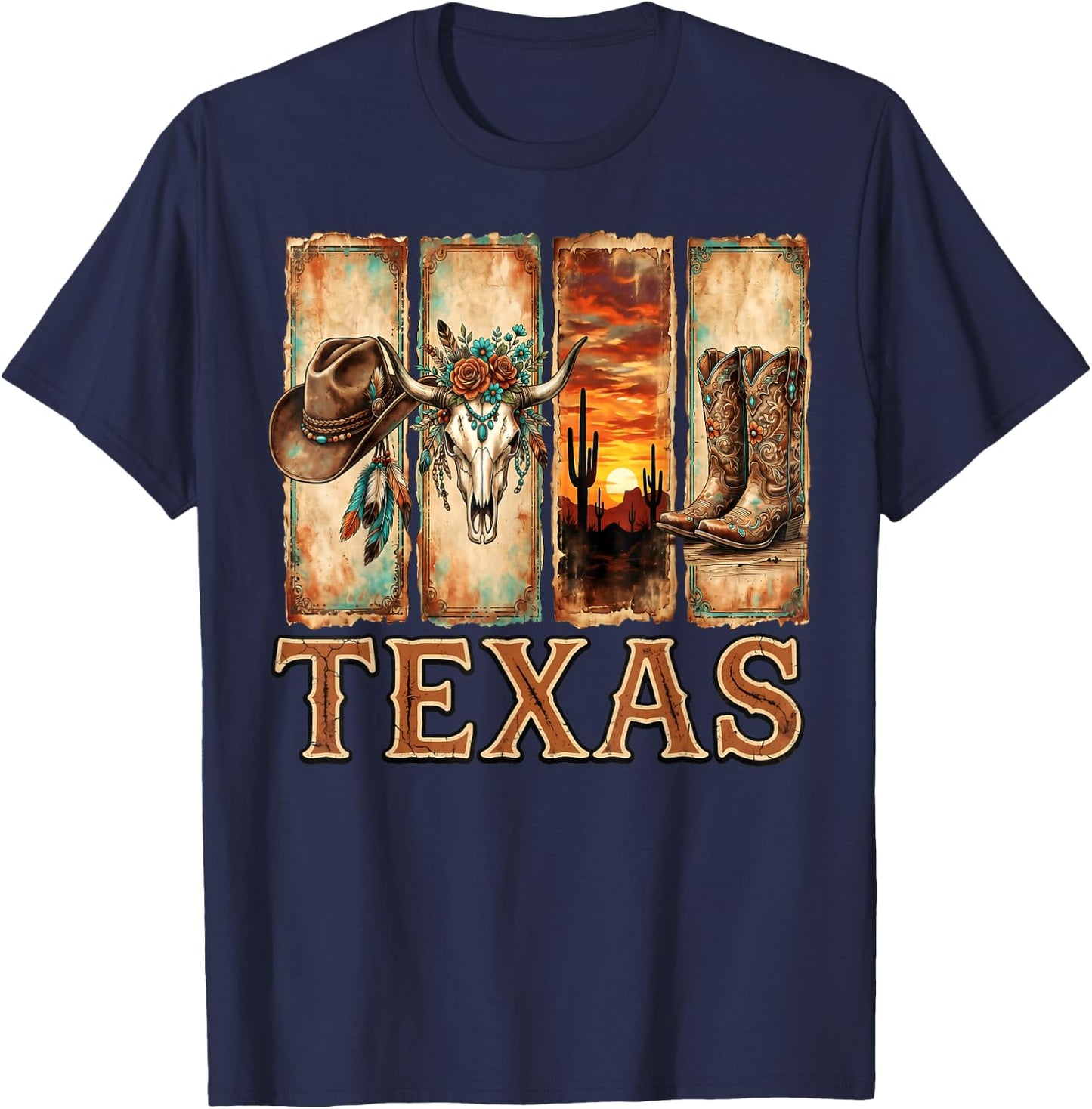Texas Pride Men Women Kids Proud Texan T-Shirt - T-Shirt | Navy