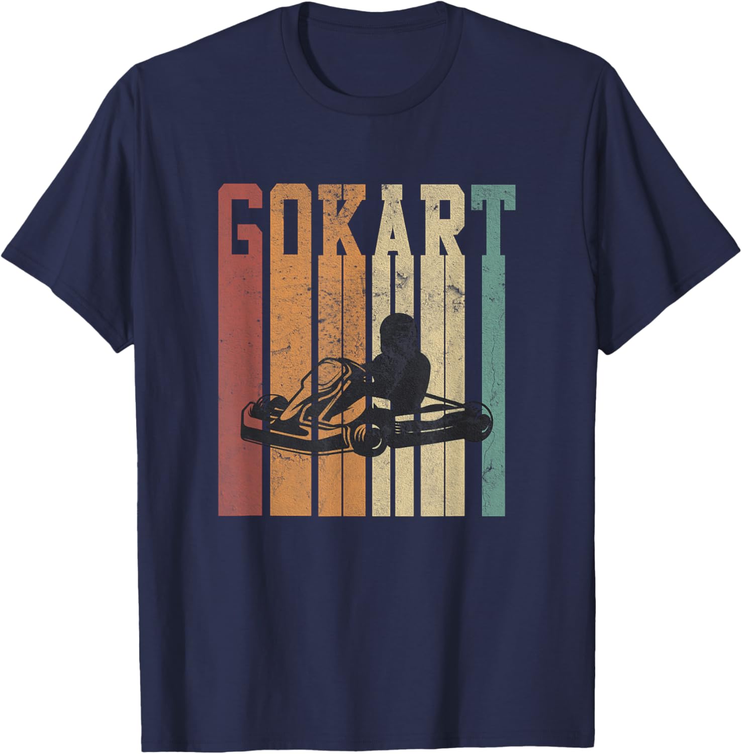 Go Kart Racer Retro Funny Karting Championship Winner T-Shirt - T-Shirt | Navy