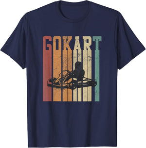 Go Kart Racer Retro Funny Karting Championship Winner T-Shirt - T-Shirt | Navy