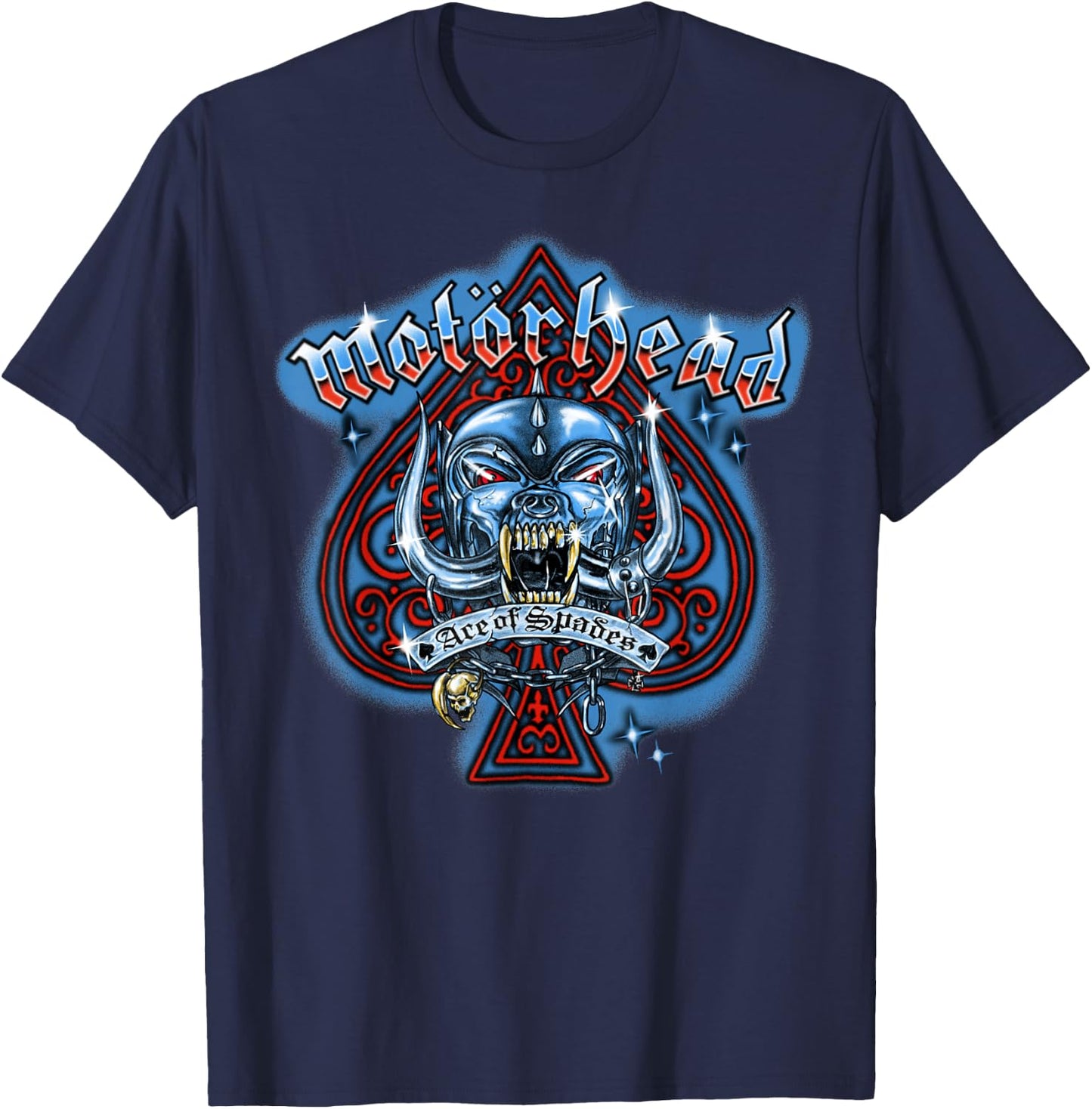 Motörhead – Airbrush Ace Of Spades T-Shirt - T-Shirt | Navy