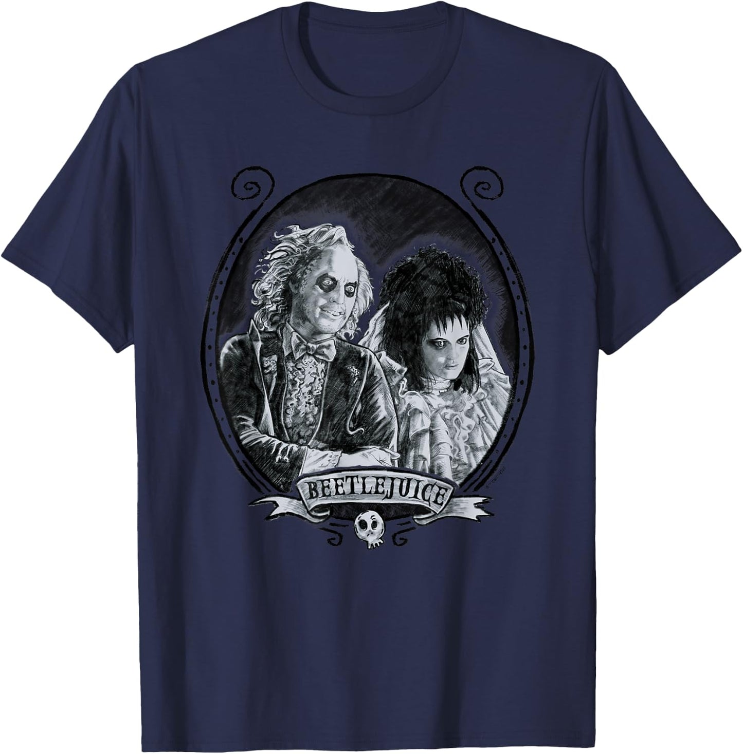 Beetlejuice - Graphite Beetlejuice T-Shirt - T-Shirt | Navy