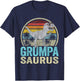 GrumpaSaurus T Rex Dinosaur Saurus Family Matching T-Shirt - T-Shirt | Navy