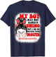 Messy Bun Softball Mom My Boy May Not Always Swing But I Do T-Shirt - T-Shirt | Navy