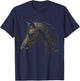 Horse artwork, horse motif, horse riding, animals, horse T-Shirt - T-Shirt | Navy