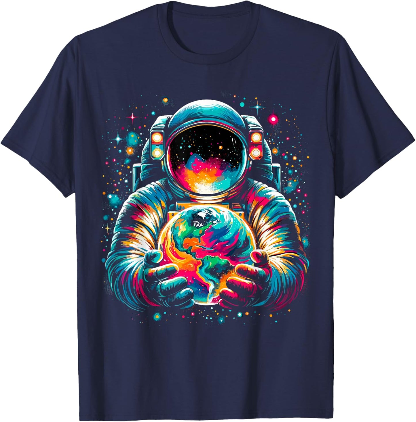 Astronaut Planets Astronaut Space T-Shirt - T-Shirt | Navy