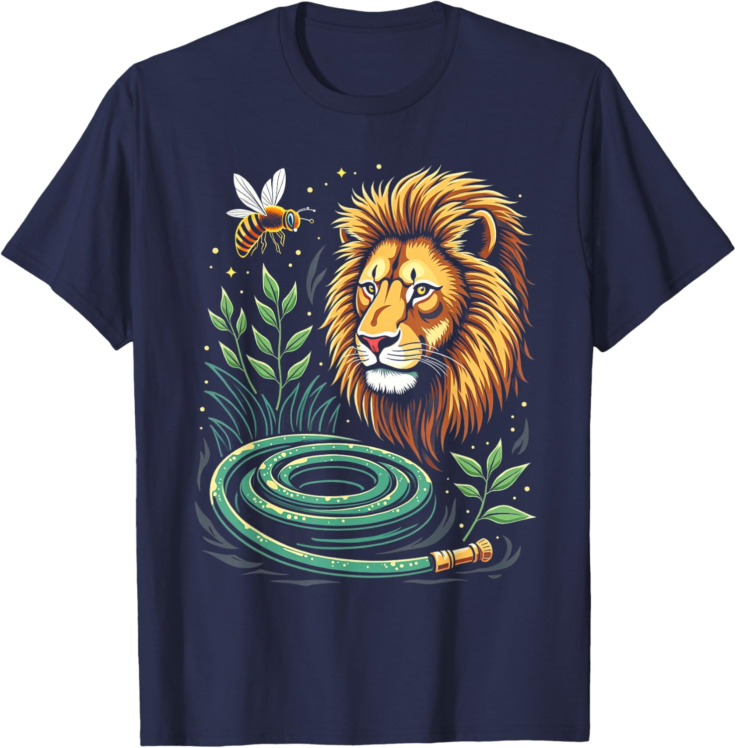 Hose Bee Lion Funny Pun Meme T-Shirt - T-Shirt | Navy