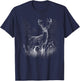 Deer in the forest nature animals deer lovers T-Shirt - T-Shirt | Navy