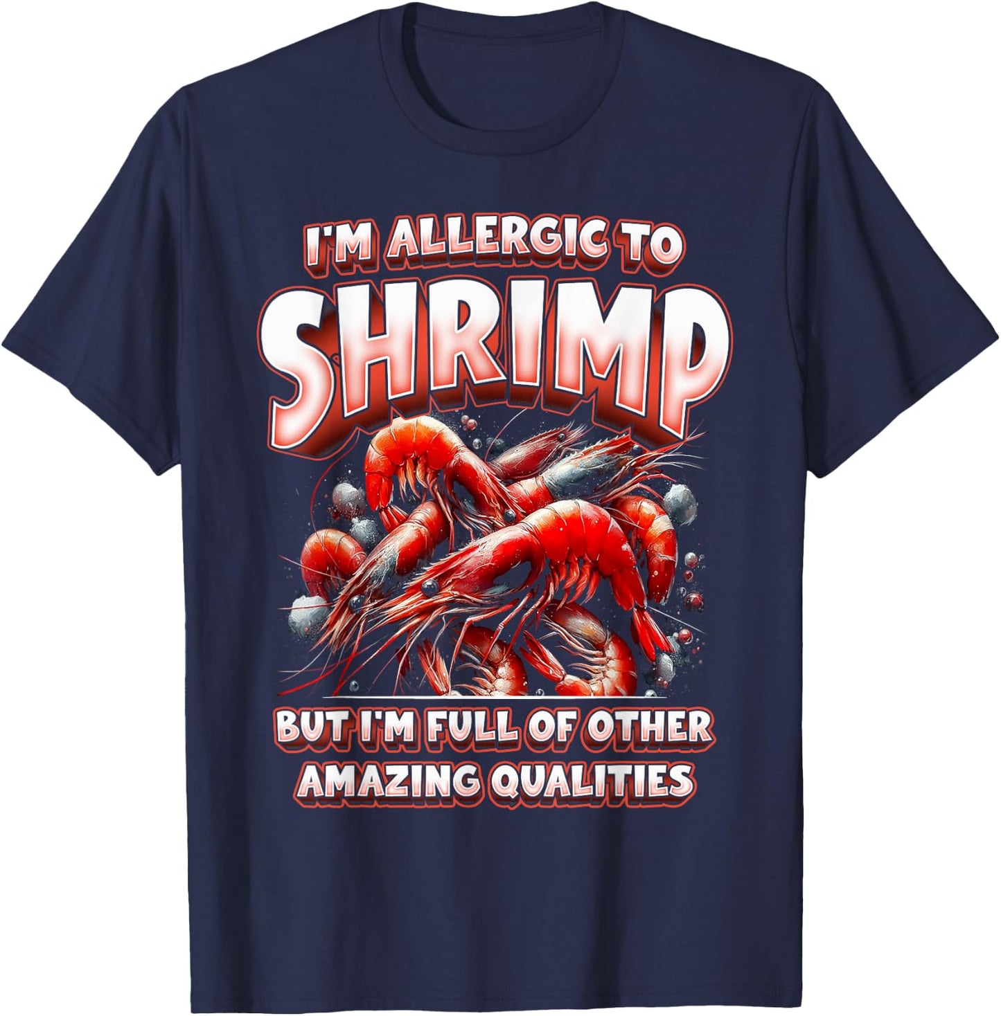 Shrimp Allergy T-Shirt - T-Shirt | Navy