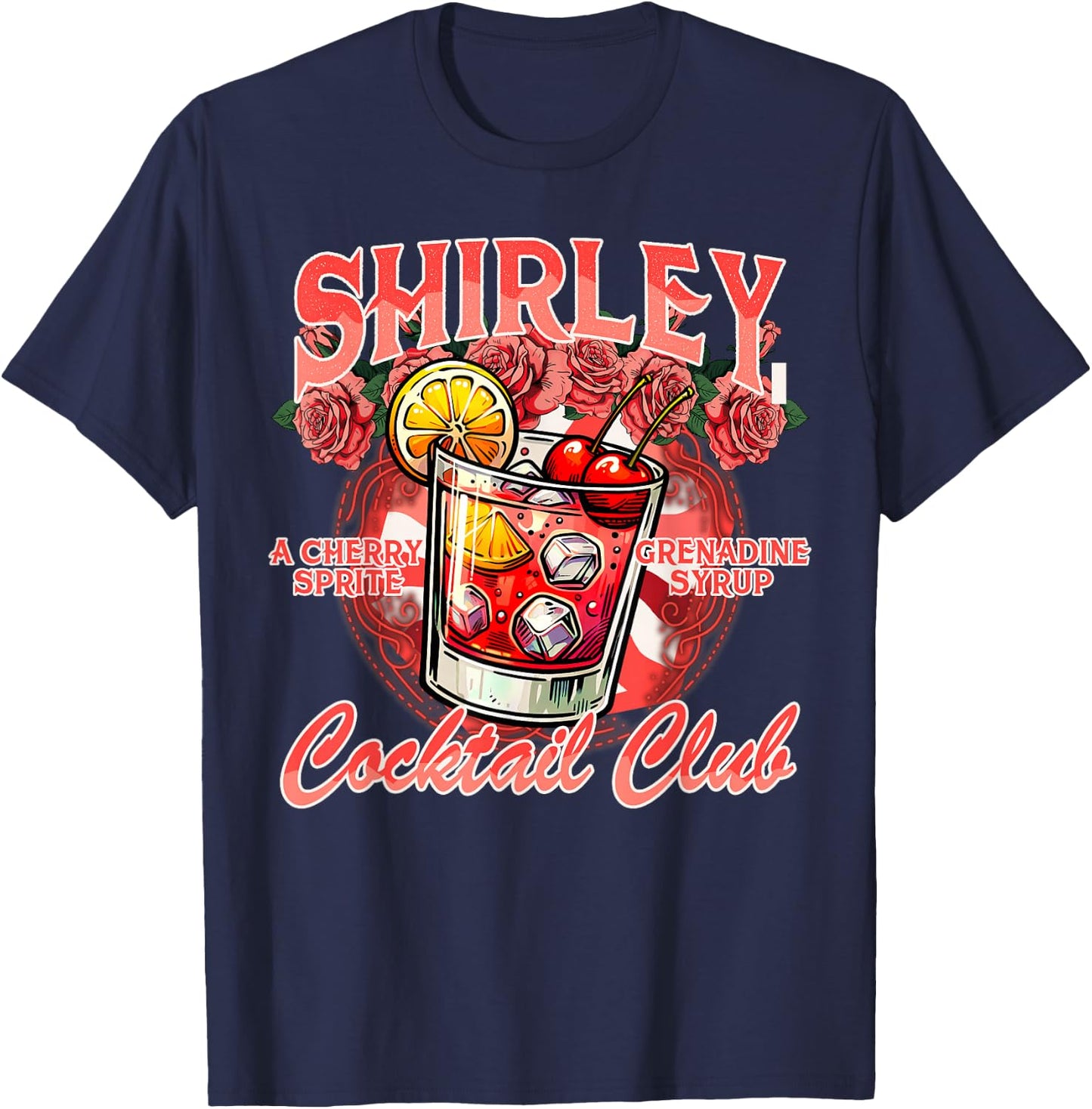 Shirley Temple Lover Drinking Cocktail Lover Cocktail Club T-Shirt - T-Shirt | Navy