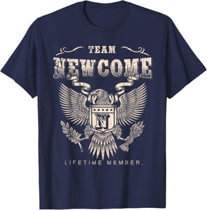 Team Newcome Lifetime Member - Newcome Name T-Shirt - T-Shirt | Navy