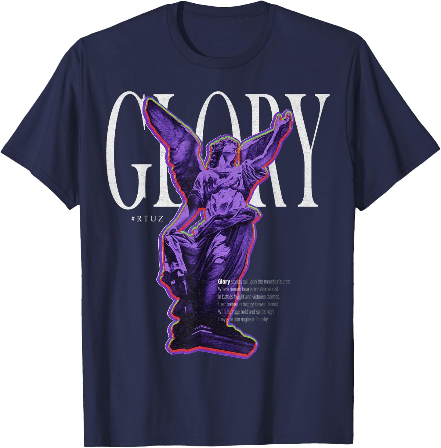 Hip Hop Y2K Vintage Hipster Edgy Urban Streetwear Angel T-Shirt - T-Shirt | Navy
