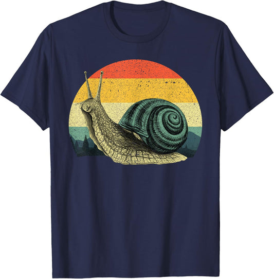 Cute Snail Women Snails Slug Gardening Animal Lover T-Shirt - T-Shirt | Navy