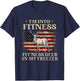 I'm Into Fitness Fit'ness Deer In My Freezer USA Flag T-Shirt - T-Shirt | Navy
