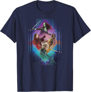 Marvel Infinity War Gamora Okoye Black Widow Small T-Shirt - T-Shirt | Navy
