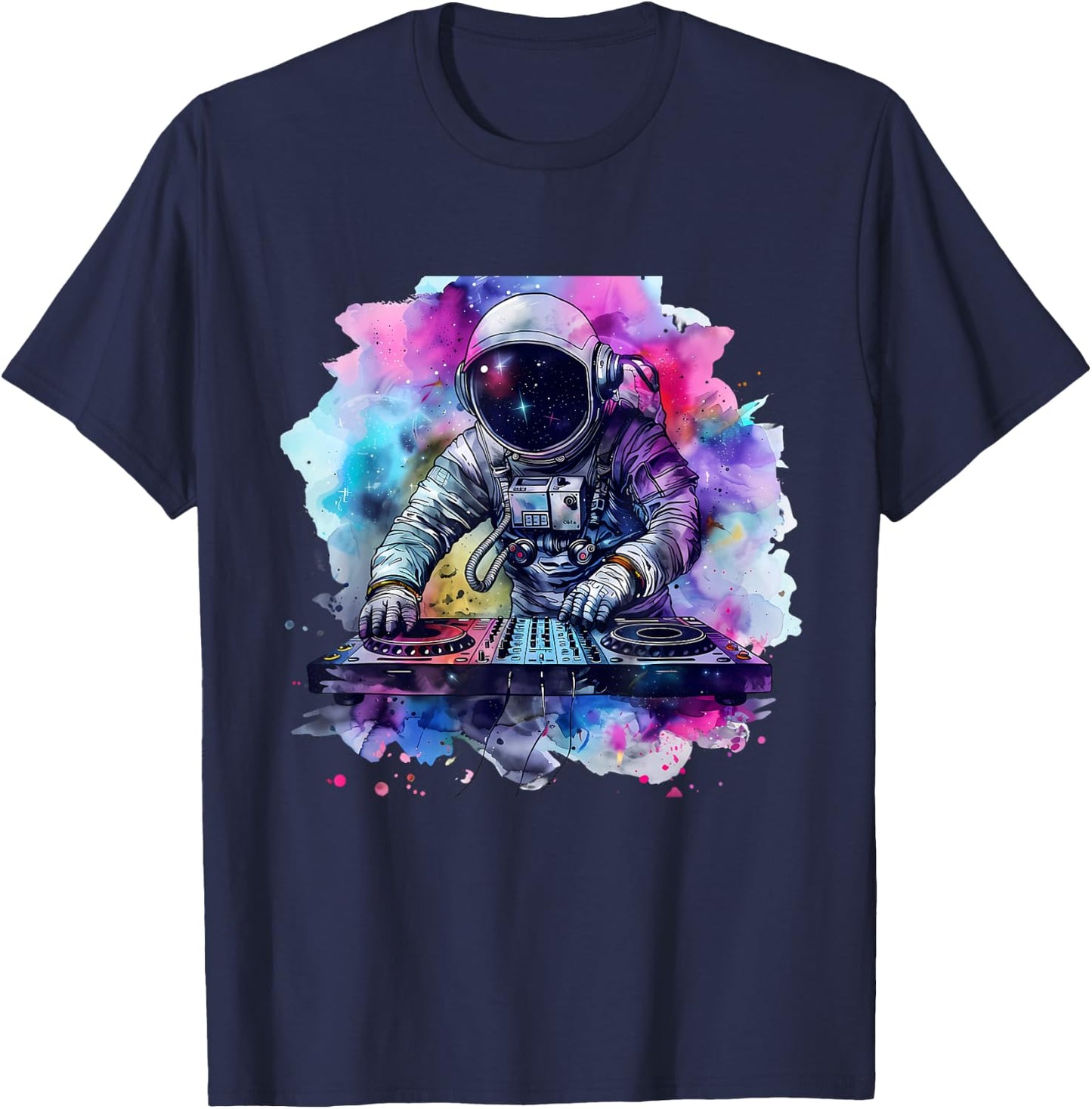 Astronaut DJ Turntable DJ Astronaut Beatmaker Music Producer T-Shirt - T-Shirt | Navy