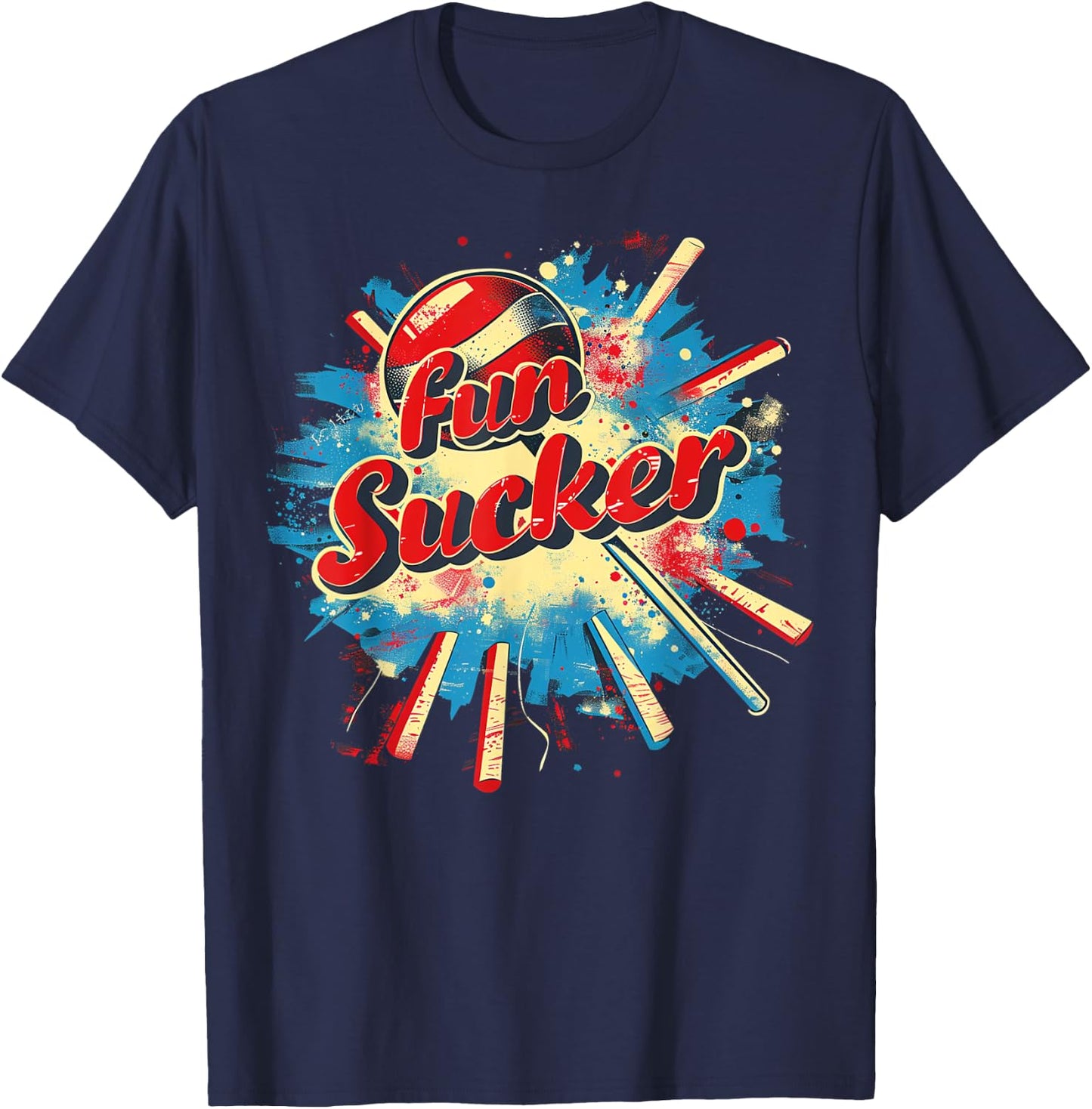 Fun Sucker Humor Design, Playful Lollipop Art T-Shirt - T-Shirt | Navy