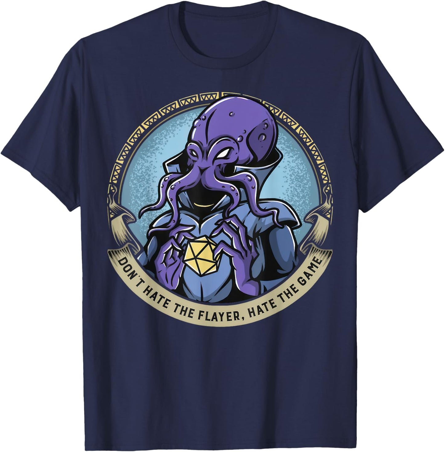 Call Of Ktulu Cthulhu! Don't Hate The Flayer Hate The Game , Small, Black T-Shirt - T-Shirt | Navy