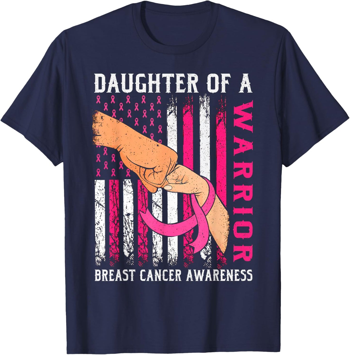 Check Your Boobs Mine Tried To Kill Me - Halloween Pink T-Shirt - T-Shirt | Navy