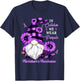 In October We Wear Purple Gnome Alzheimer's Awareness T-Shirt - T-Shirt | Navy