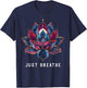 Yoga Lotus Flower Zen Buddhism Buddhist Buddha Meditation T-Shirt - T-Shirt | Navy