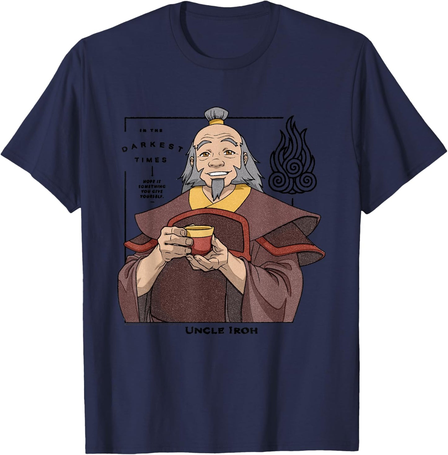 Avatar The Last Airbender Uncle Iroh Firebending Master T-Shirt - T-Shirt | Navy