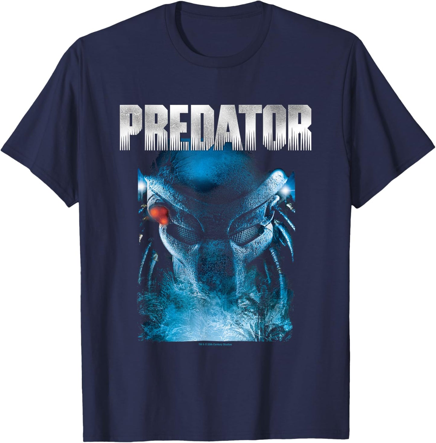 Aliens Iconic Epic Predator Big Face Chest Big Poster T-Shirt - T-Shirt | Navy