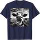Alien Cow Selfie - UFO Encounter Funny Cattle Farm Meme T-Shirt - T-Shirt | Navy