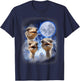 Three Ostrich Moon Hilarious Flightless 3 Bird Parody T-Shirt - T-Shirt | Navy