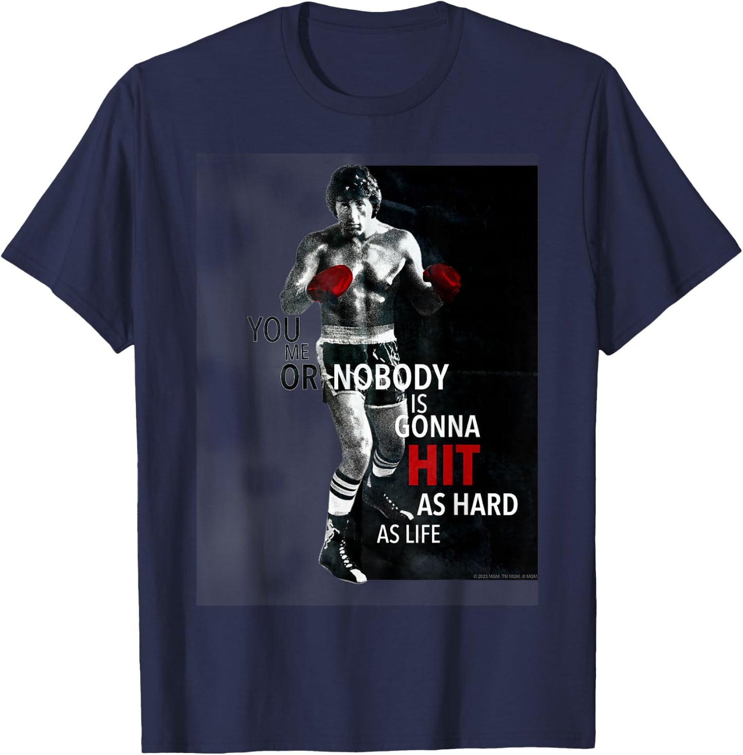 Rocky Nobody is Gonna Hit As Hard T-Shirt - T-Shirt | Navy