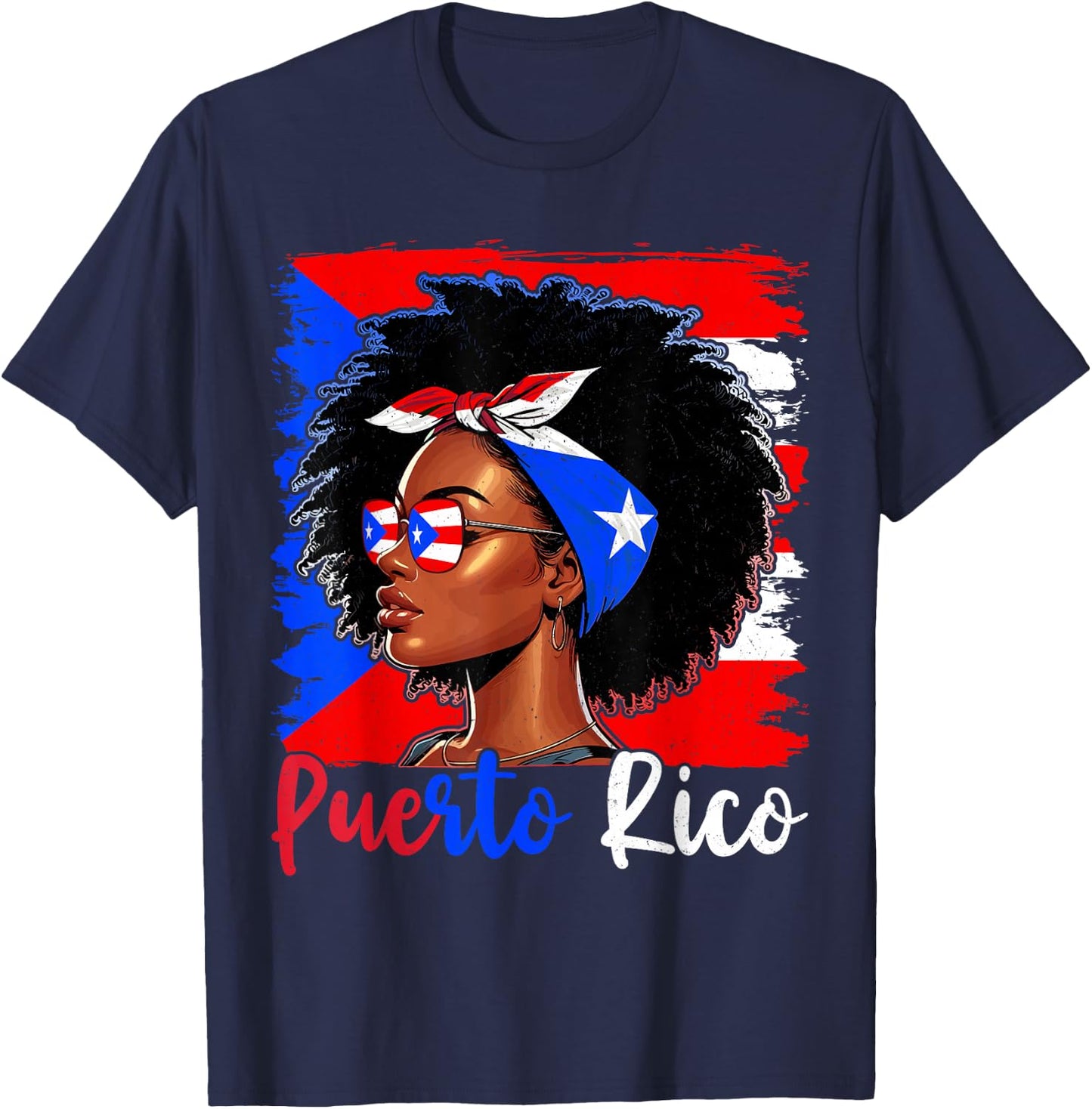 Puerto Rican Girl Puerto Rico Flag Proud Boricua Women T-Shirt - T-Shirt | Navy