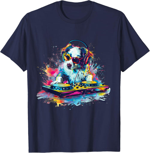 Dog Music DJ Artwork EDM Beatmaker Techno Turntable DJ Dog